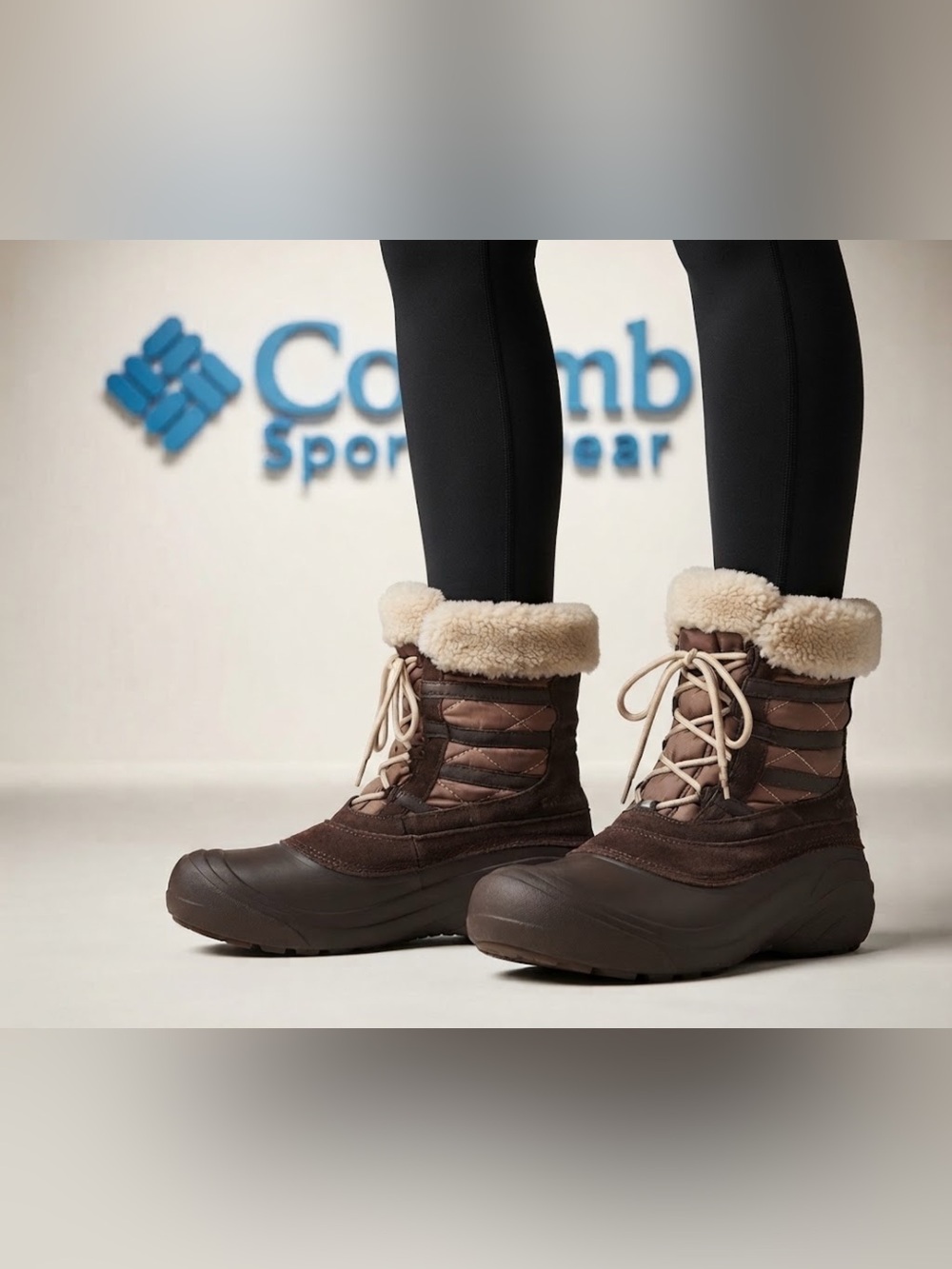 Authentic Columbia designer lace up waterproof winter boots 8.5